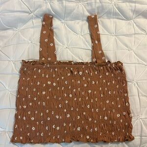 American Eagle Smocked Crop Top